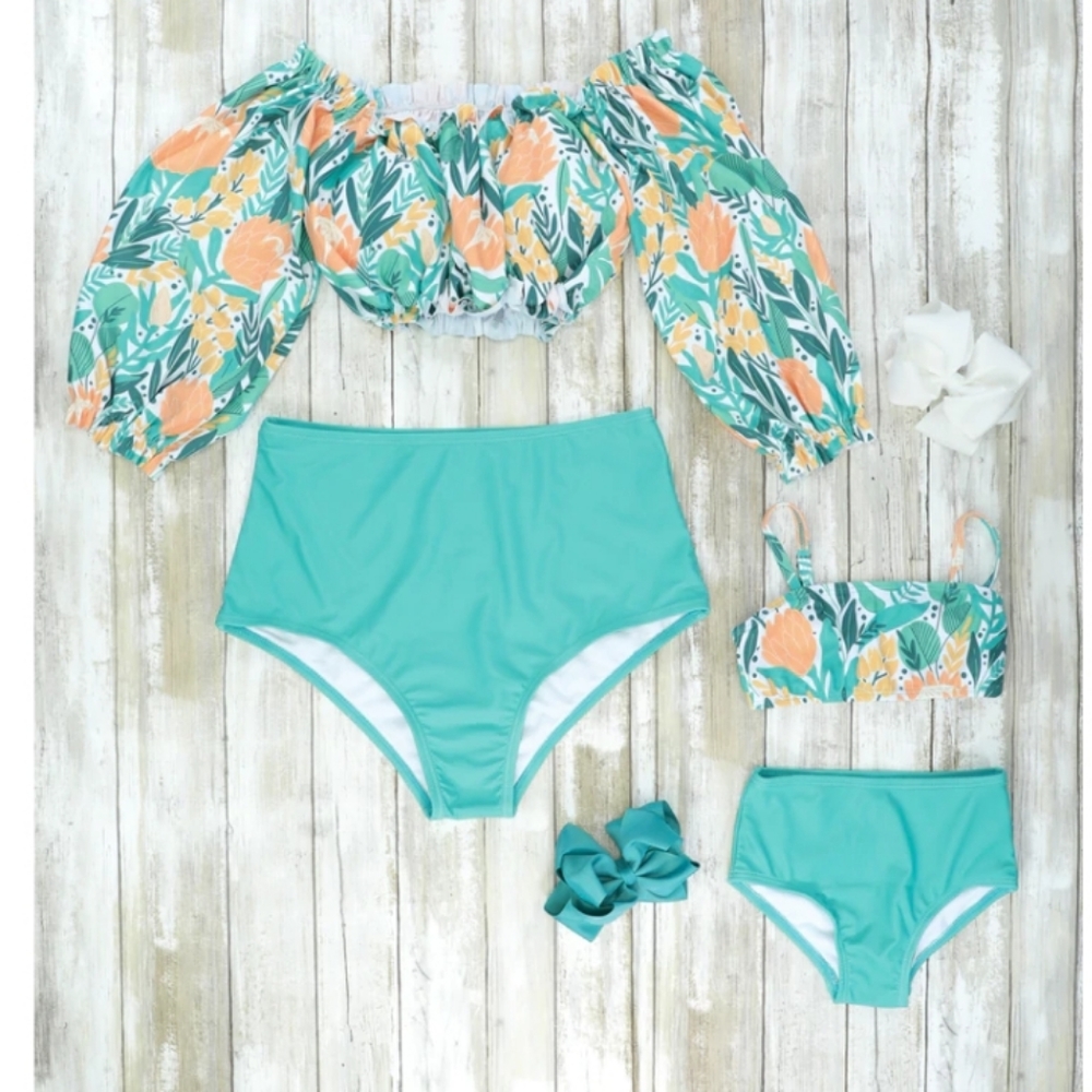 Marie Nicole Clothing Mommy and Me matching swimsuits